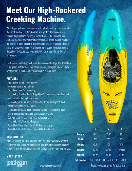 Jackson Gnarvana Whitewater Kayak