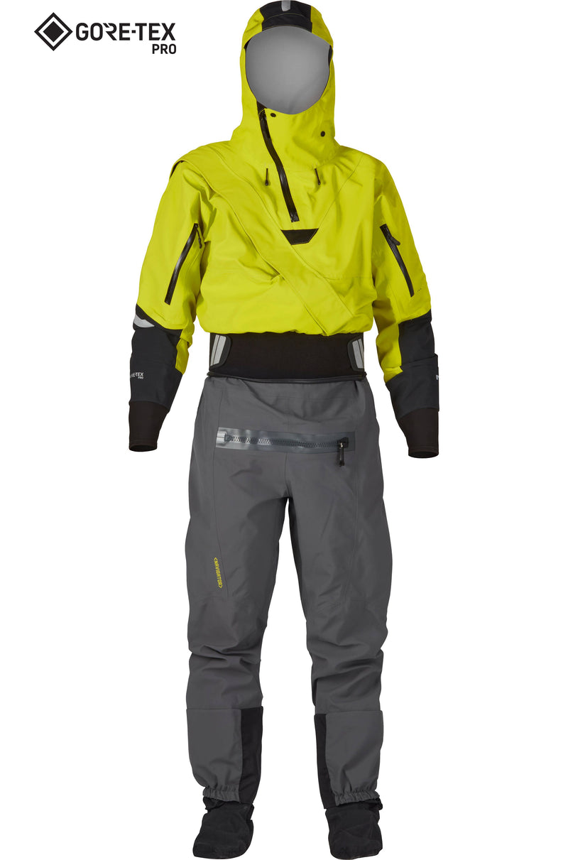 Load image into Gallery viewer, NRS Men’s Navigator GORE-TEX Pro Semi-Dry Suit - Chartreuse