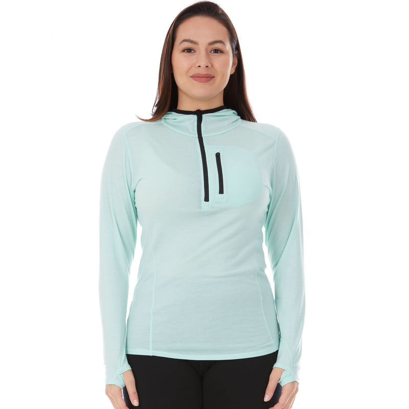 Load image into Gallery viewer, Microweight - Women's 1/4 Zip Sun Hoodie Woolverino