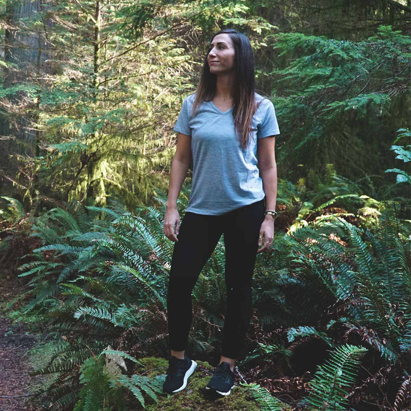 Load image into Gallery viewer, Microweight - Women's Wool V-Neck T-Shirt Woolverino