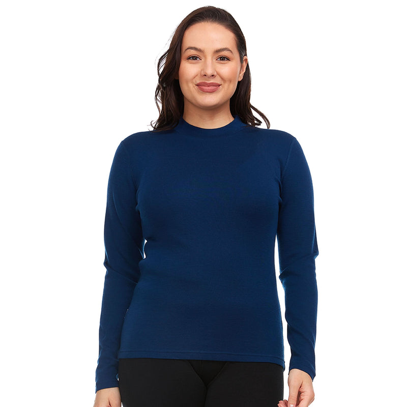 Load image into Gallery viewer, Midweight - Women's Long Sleeve Mock Neck 100% Merino Wool