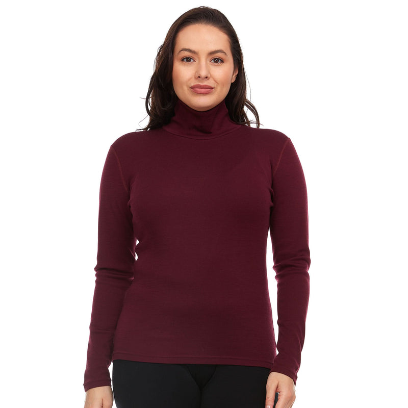 Load image into Gallery viewer, Midweight - Women's Long Sleeve Turtleneck 100% Merino Wool