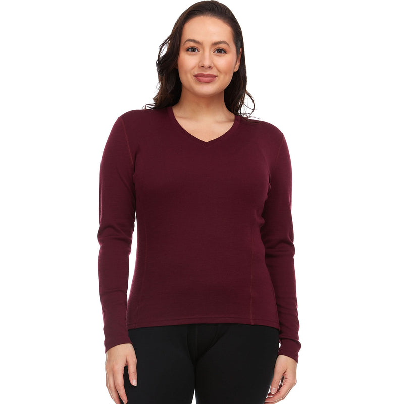 Load image into Gallery viewer, Midweight - Women's Long Sleeve V-Neck Sweater 100% Merino Wool
