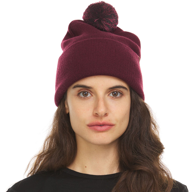 Load image into Gallery viewer, Midweight - Everyday Knit Cuff Pom Beanie 100% Merino Wool