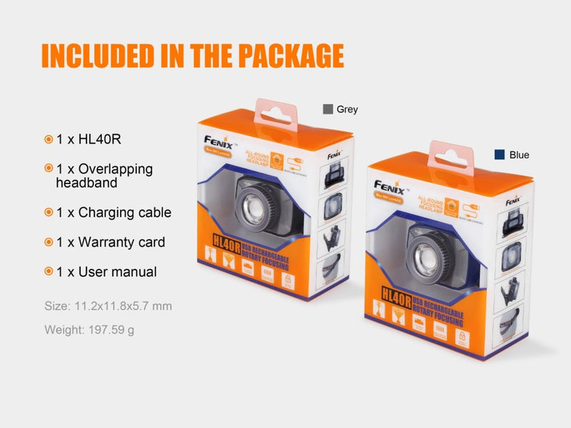 Load image into Gallery viewer, Fenix HL40R Focusable USB Rechargeable LED Headlamp