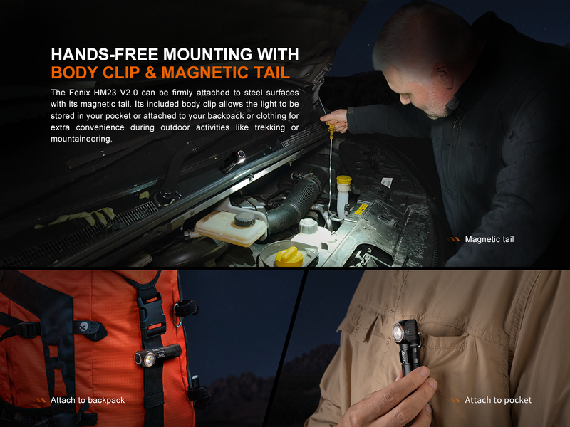 Load image into Gallery viewer, Fenix HM23 V2.0 Lightweight Detachable AA Headlamp