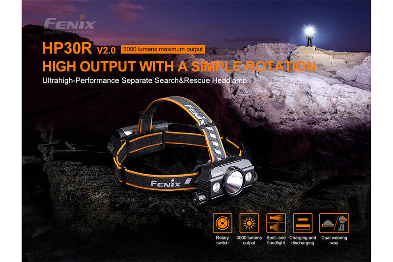 Load image into Gallery viewer, Fenix HP30R V2.0 LED Headlamp - 3000 Lumens