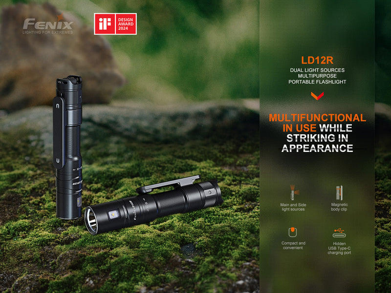 Load image into Gallery viewer, Fenix LD12R Dual Light Flashlight - 600 Lumens