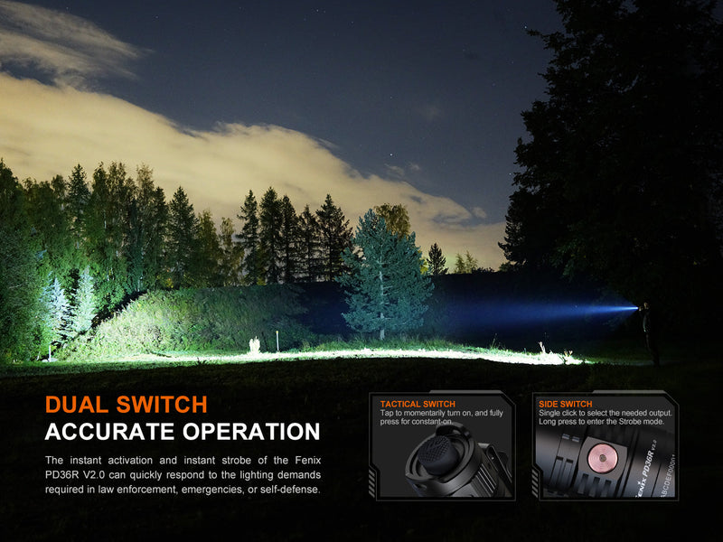 Load image into Gallery viewer, Fenix PD36R V2 Compact Rechargeable Tactical Flashlight - 1700 Lumens