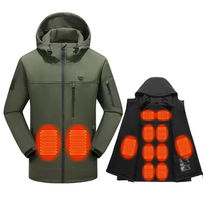 Load image into Gallery viewer, LITEGUEST Softshell 10-Zone Heated Jacket Waterproof for Winter