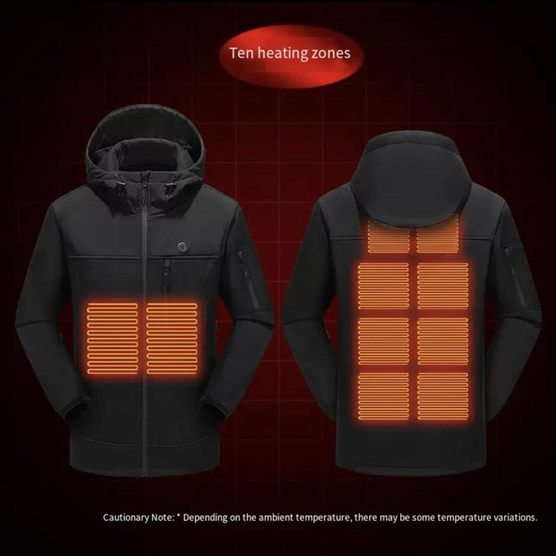Load image into Gallery viewer, LITEGUEST Softshell 10-Zone Heated Jacket Waterproof for Winter