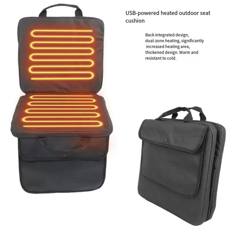 Load image into Gallery viewer, LITEGUEST USB Heated Stadium Seat Cushion Foldable Portable Chair Pad