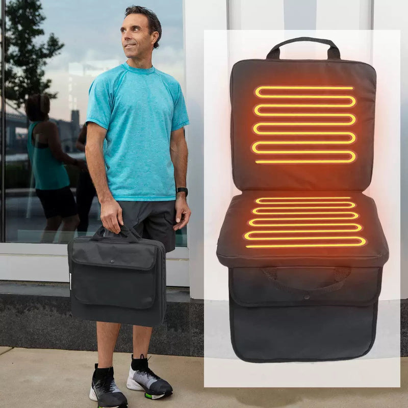 Load image into Gallery viewer, LITEGUEST USB Heated Stadium Seat Cushion Foldable Portable Chair Pad