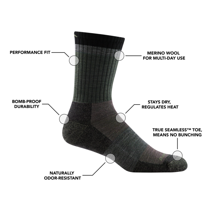 Load image into Gallery viewer, Men's Heady Stripe Micro Crew Lightweight Hiking Sock