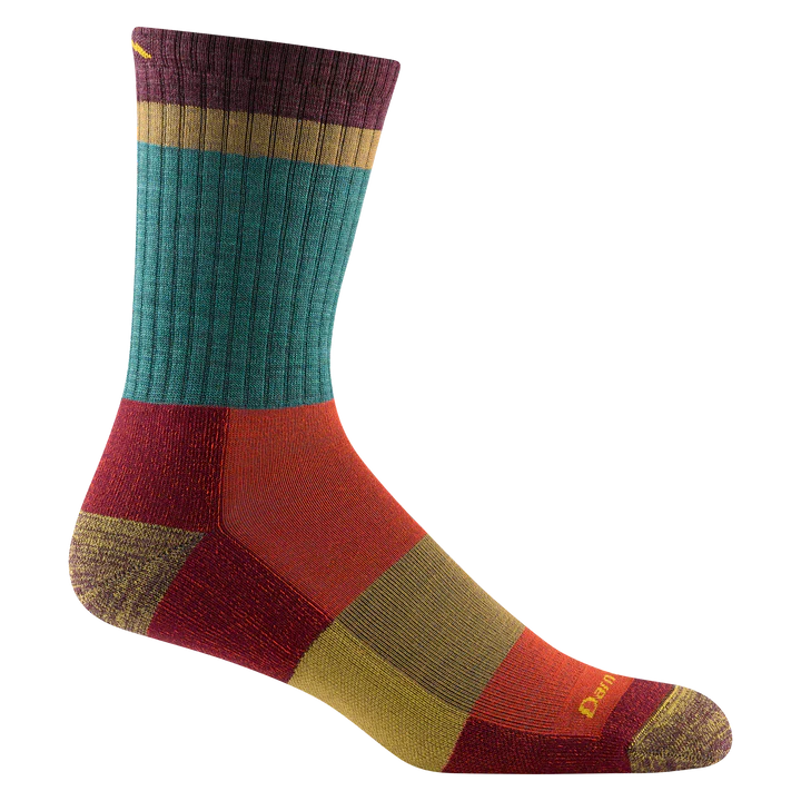 Load image into Gallery viewer, Men's Heady Stripe Micro Crew Lightweight Hiking Sock