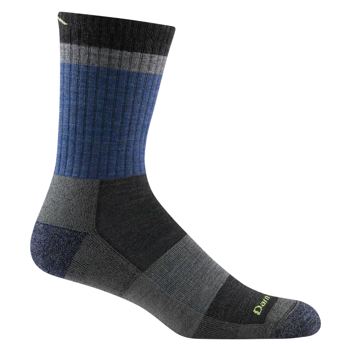 Load image into Gallery viewer, Men's Heady Stripe Micro Crew Lightweight Hiking Sock