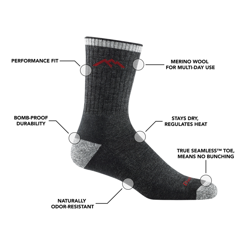 Load image into Gallery viewer, Men's Hiker Micro Crew Midweight Hiking Sock