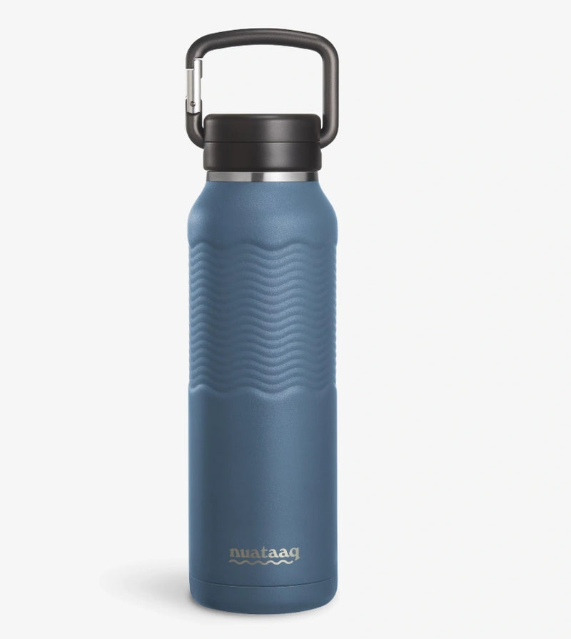 Load image into Gallery viewer, Nuataaq Carabiner water bottle with clip cap