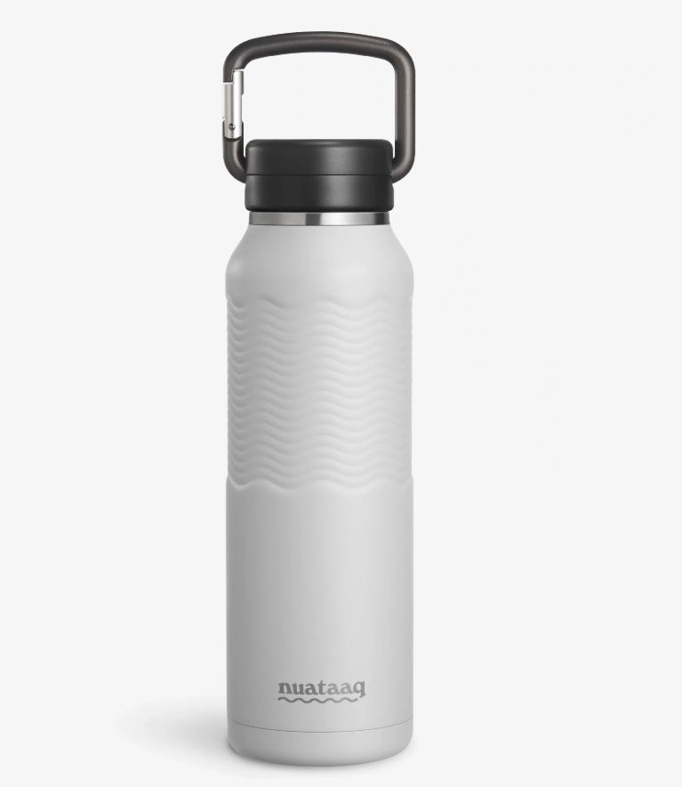 Load image into Gallery viewer, Nuataaq Carabiner water bottle with clip cap