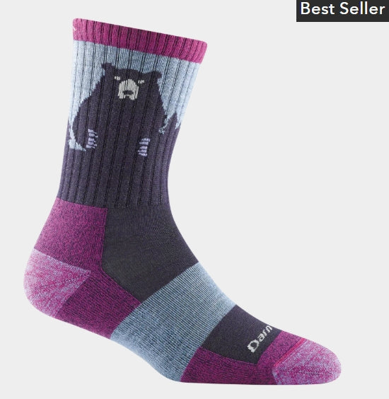Load image into Gallery viewer, Women's Bear Town Micro Crew Lightweight Hiking Sock