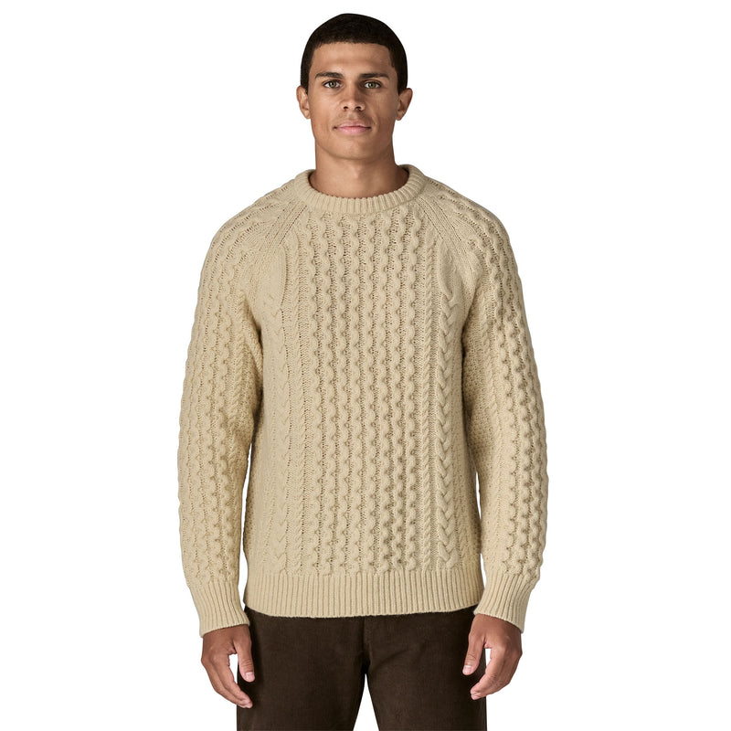 Load image into Gallery viewer, Recycled Wool-Blend Cable Knit Crewneck Sweater