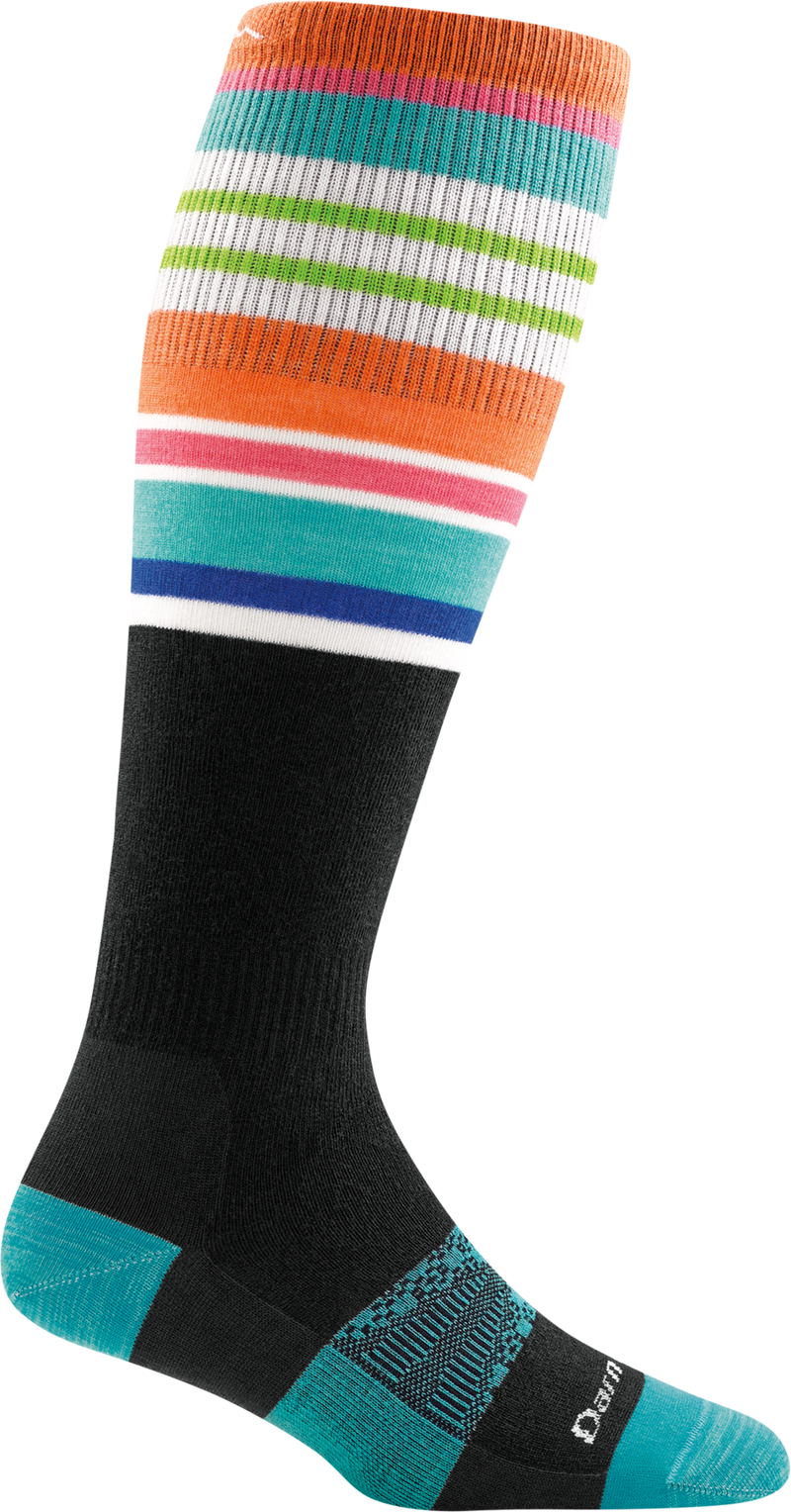 Load image into Gallery viewer, Women's Glacier Stripe Over-the-Calf Lightweight Ski & Snowboard Sock
