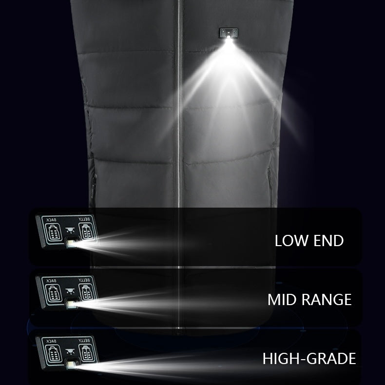 Load image into Gallery viewer, LITEGUEST Heated Vest with LED Light Winter Outdoor Warming Vest
