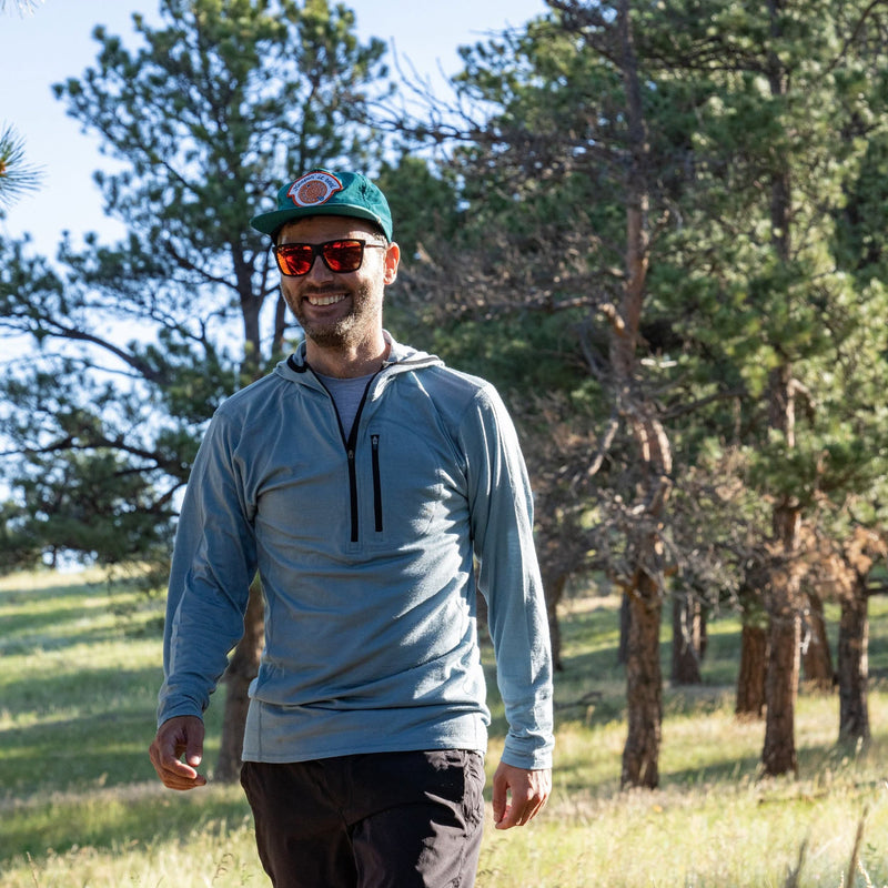 Load image into Gallery viewer, Microweight - Men's Wool 1/4 Zip Sun Hoodie Woolverino
