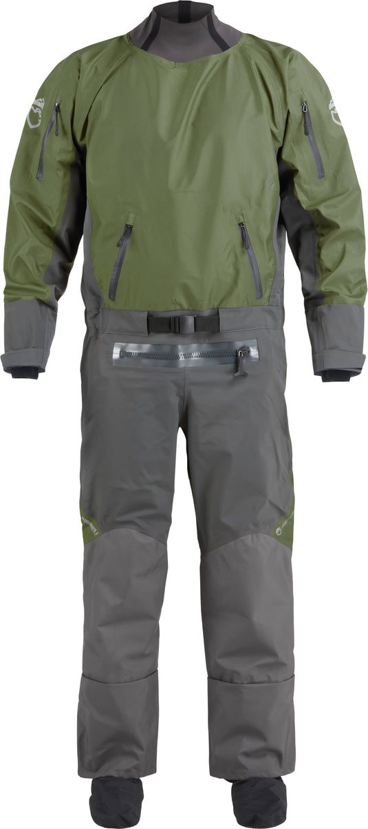 NRS Spyn Fishing Semi-Dry Suit - Closeout - Olive