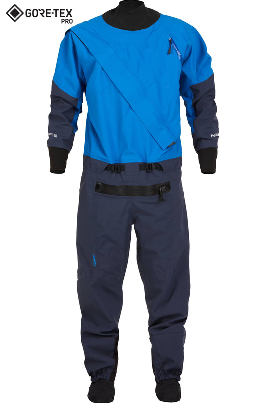NRS Men's Nomad GORE-TEX Pro Semi-Dry Suit - Closeout - Blue