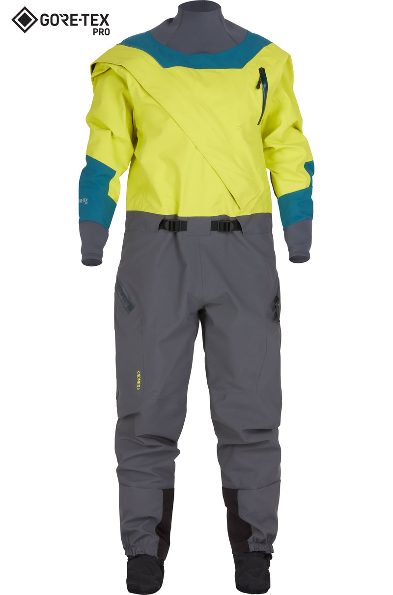 Load image into Gallery viewer, NRS Women's Nomad GORE-TEX Pro Semi-Dry Suit - Closeout - Chartreuse
