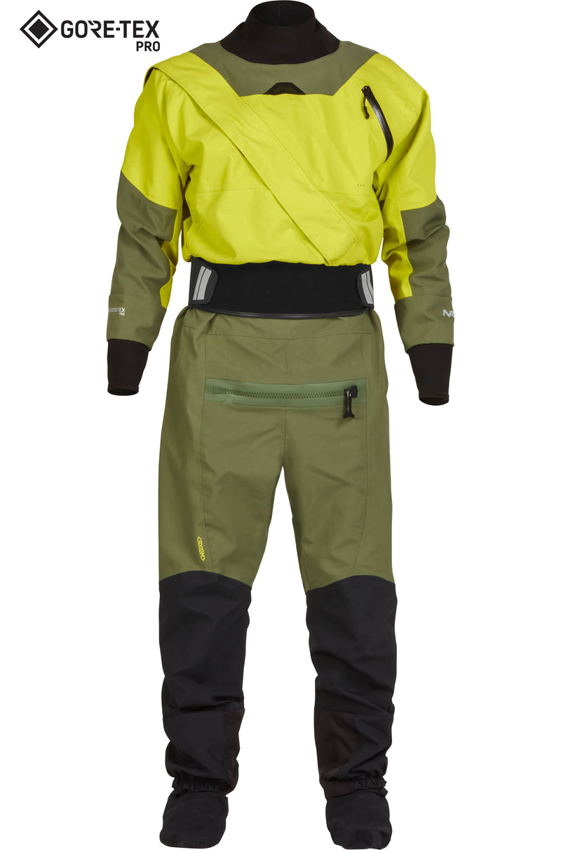 Load image into Gallery viewer, NRS Men's Axiom GORE-TEX Pro Dry Suit - Closeout - Chartreuse
