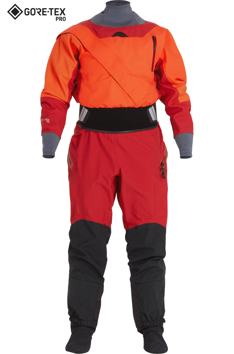 Load image into Gallery viewer, NRS Women's Axiom GORE-TEX Pro Dry Suit - Closeout - Poppy/Vino
