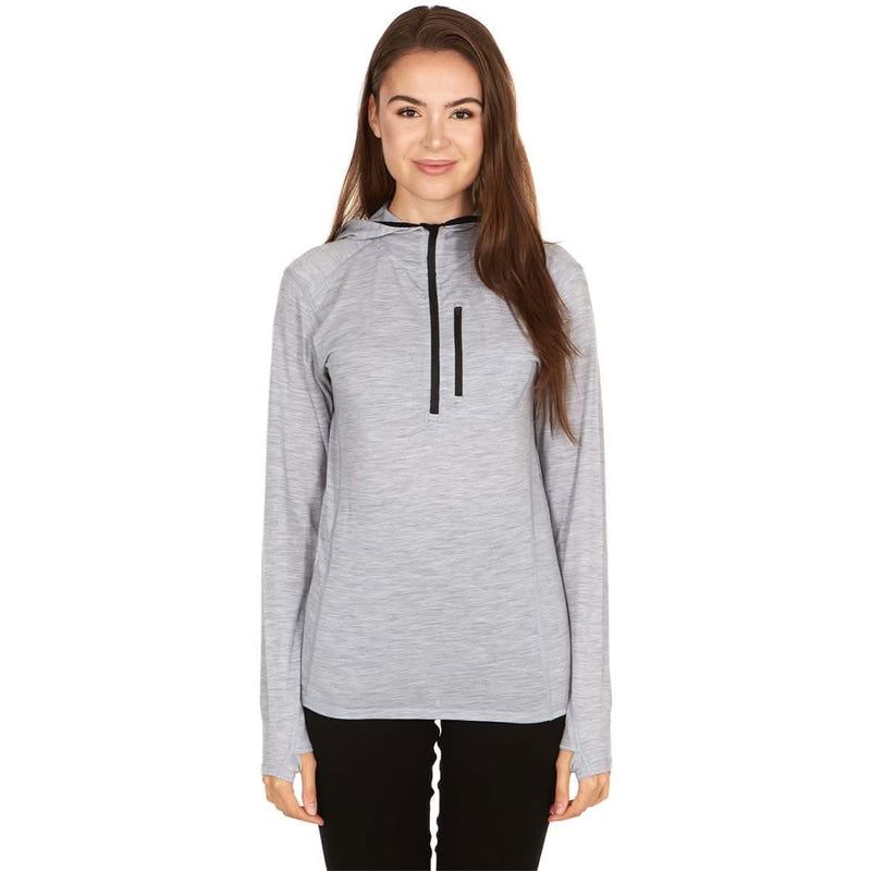 Load image into Gallery viewer, Micro­weight - Women's 1/4 Zip Sun Hoodie Woolverino
