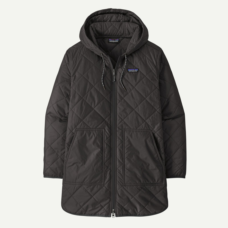 Load image into Gallery viewer, Patagonia Women's Diamond Quilted Parka - Black w/Black
