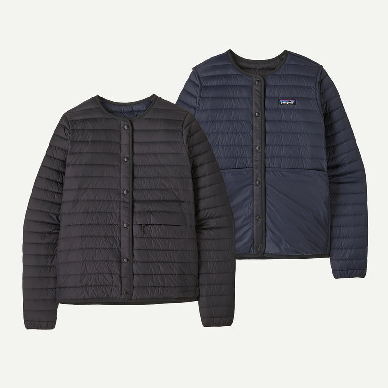 Load image into Gallery viewer, Patagonia Women's LW Reversible Down Sweater Cardigan - Black
