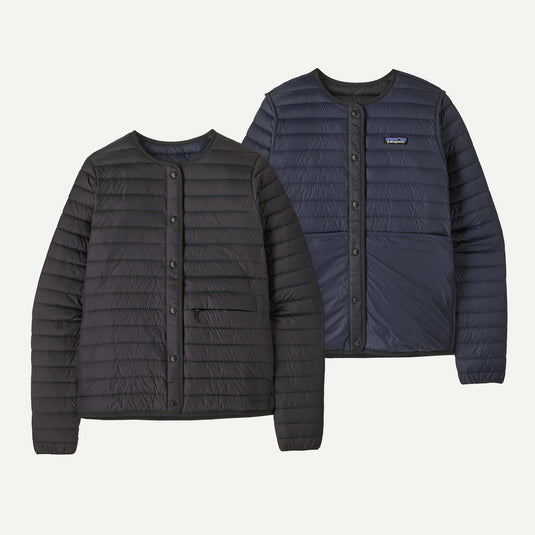 Patagonia Women's LW Reversible Down Sweater Cardigan - Black