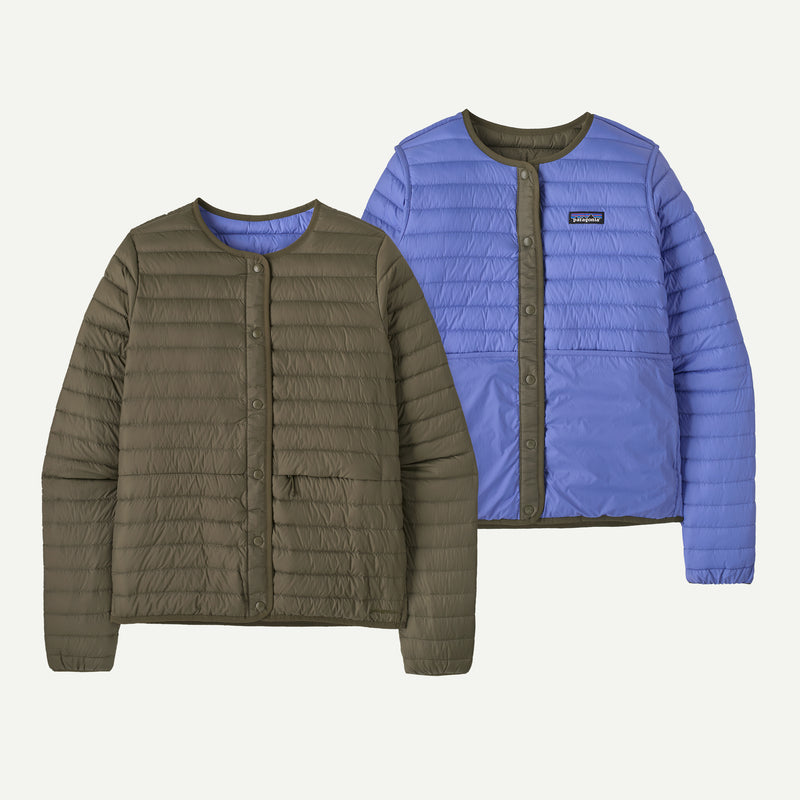 Load image into Gallery viewer, Patagonia Women's LW Reversible Down Sweater Cardigan - Basin Green
