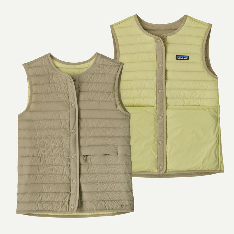 Load image into Gallery viewer, Patagonia Women's LW Reversible Down Sweater Vest - Weathered Stone
