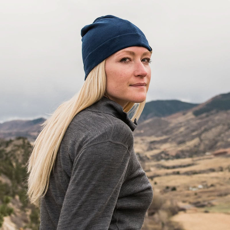 Load image into Gallery viewer, Lightweight - Ridge Cuff Beanie 100% Merino Wool
