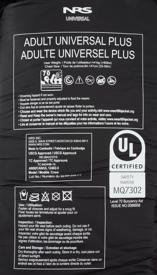 NRS Crew Universal PFD