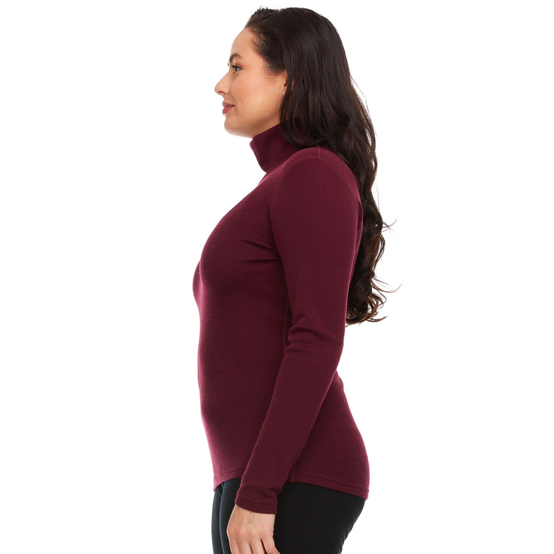 Load image into Gallery viewer, Midweight - Women's Long Sleeve Turtleneck 100% Merino Wool
