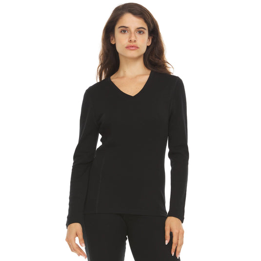 Midweight - Women's Long Sleeve V-Neck Sweater 100% Merino Wool