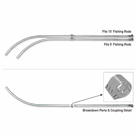 Down River Fishing Rod Holder for Raft
