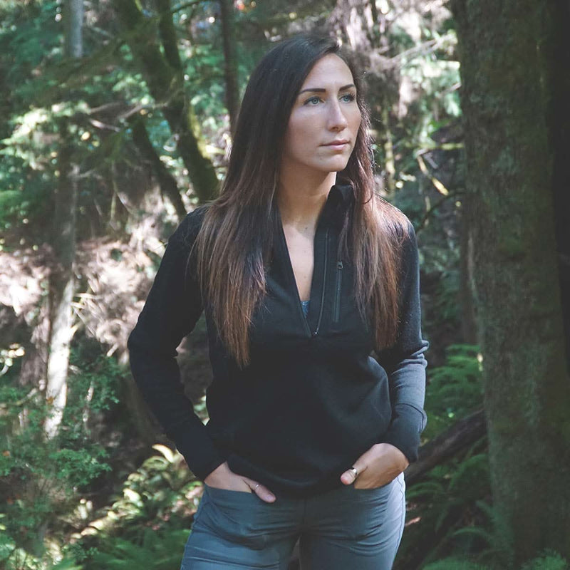 Load image into Gallery viewer, Heavyweight - Women&#39;s Wool 1/4 Zip Wilderness
