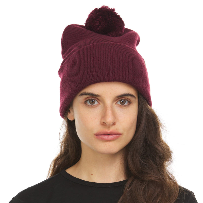 Load image into Gallery viewer, Midweight - Everyday Knit Cuff Pom Beanie 100% Merino Wool
