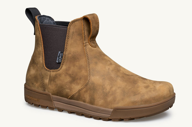 Load image into Gallery viewer, Brown leather boot with a visible brand logo on a white background
