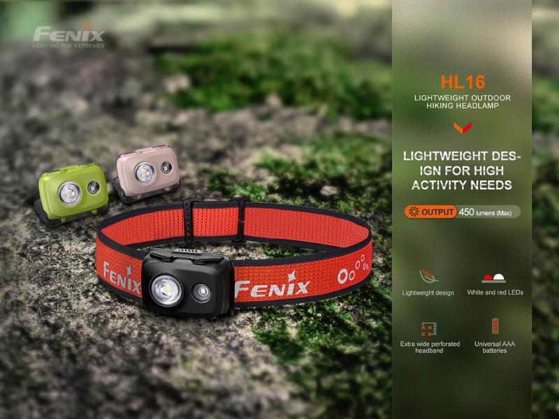 Load image into Gallery viewer, Fenix HL16 Lightweight Outdoor Hiking LED Headlamp
