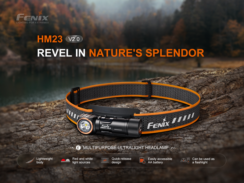 Load image into Gallery viewer, Fenix HM23 V2.0 Lightweight Detachable AA Headlamp
