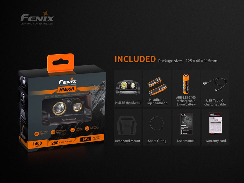 Load image into Gallery viewer, Fenix HM65R Rechargeable LED Headlamp - 1400 Lumens
